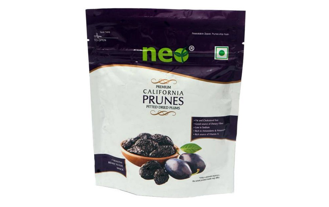 Neo Premium California Prunes, Pitted Dried Plums   Pack  210 grams